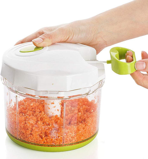 Manual Hand Pull Food Chopper Large Capacity Kitchen Onion Garlic Vegetable Blender Mincer(4 cup) by Vinipiak