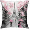 Eiffel Tower Throw Pillow Covers Square Cushion Couch Pillows Case for Bed Sofa Living Room Decorative 18" x18"