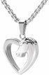 EternityMemory Horse in My Heart Stainless Steel Cremation Jewelry Necklace Urn Keepsake Pendant +Box+Fill Kits