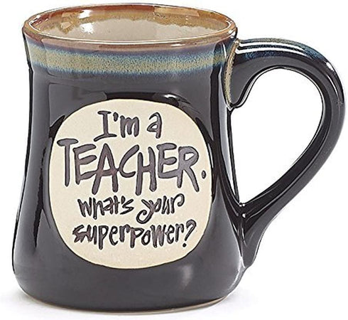 burton+BURTON, I'm a Teacher Superpower, 18 Oz Mug, 1 X, Deep Black