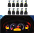 WLJH 10 Pack White Canbus T5 Led Bulb 2721 37 74 Wedge Lamp PC74 Twist Sockets Dash Dashboard Lights Instrument Panel Cluster Leds Car Replacement