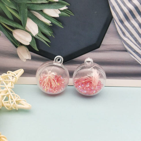 40 Pack Clear Ornaments Balls Christmas DIY Baubles Transparent Ball Plastic Fillable Sphere Decorations Christmas Tree Wedding Decor,40MM (40, Clear)