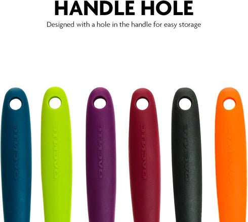 Ovente 6 Pieces Non-Stick Silicone Spatula Set with Heat Resistant & Stainless Steel Core, Dishwasher Safe Premium Utensil with Seamless Design Perfect for Baking Cooking & Mixing, Multi SP2006BBLGOPR