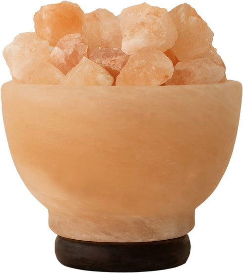 Crystal Decor Pink Himalayan Salt Lamp Bowl with Bulb and Dimmer, 100% Pure and Natural