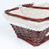 Wicker Basket Gift Baskets Empty Rectangular Willow Woven Picnic Basket Cheap Easter Candy Basket Large Storage Basket Wine Basket with Handle Egg Gathering Wedding Basket (Brown)