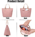Weitars Lunch Bag For Women Girl,Small Lunch Bag Tote Thermal Cooler Bag Snacks Leakproof Insulated Lunch Purse College Work Picnic/ Hiking/ Beach/ Fishing/ Boating (Pink))
