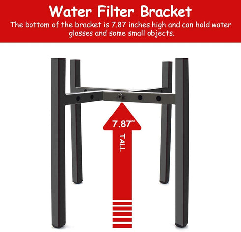 Water Filter System Stand 8" Tall, Compatible Berkey Water Filter, Adjustable Fits 7.5" 8.5" 9.5" Wide, With Non-Skid Pad, ‹Suitable for Water Filter Stand, Plant Stand, Flower Pot Stand