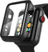 PZOZ Compatible for Apple Watch Series 3 / Series 2 Case with Screen Protector 38mm Accessories Slim Guard Thin Bumper Full Coverage Matte Hard Cover Defense Edge for iWatch Women Men GPS (Black)