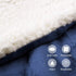 EMME Sherpa Fleece Blanket Reversible Warm Cozy Microfiber Soft Plush Throw Blanket, Fuzzy Blanket Ultra Luxurious Plush Blanket for Bed Couch Sofa Outdoor Travel (Navy, 50"x60")