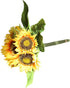 XD MEXL Artificial Sunflowers Arrangement Bouquet, Large Fake Summer Silk Sunflower Artificial, 7 Flowers Per Bunch for Home and Wedding Decoration
