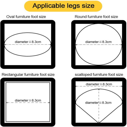 aspeike 3 or 6 INCH Bed and Furniture Risers Set of 4, Durable and Stackable Square Bed Lifts - Lifts Up to 2200 LBs (A Large Area of Groove with Anti Slip Mat) Pack of 4, Add 6" by Two Sets, Black