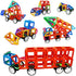 MAGBLOCK 4 Pieces Wheels Set, Compatible with Other Brands of Standard Size Square Shape with Hole Magnetic Blocks, are not Suitable to Magnetic Tile Without Hole, Wheels Bases for Kids/Toddler Toys