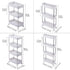 Wiisto Assembly Slim Storage Cart Mobile Shelving Unit Organizer Slide Out Storage Rolling Utility Cart Tower Rack for Kitchen Bathroom Laundry Narrow Places (White, 35.03 * 14.76 * 5.1in)