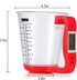 Digital kitchen Electronic Measuring Cup Scale Measuring Cup Kitchen Scales Digital Beaker Household Jug Scales with LCD Display Temp Measurement and Weight Display Black