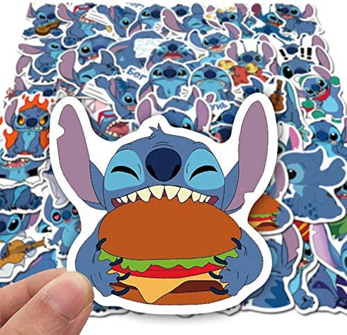 50pcs Lilo & Stitch Cartoon Anime Stickers Vinyl Sticker for Laptop Water Bottle Guitar Bike Motorcycle Bumper Luggage Skateboard Graffiti, Cute Decals, Best Gift for Kids (Lilo & Stitch)