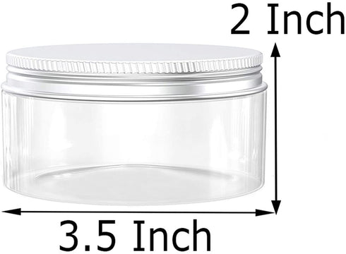 8 Ounce Plastic Jars Clear Plastic Mason Jars Storage Containers Wide Mouth With Lids For Kitchen & Household Storage Airtight Container 12 PCS