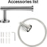 HouseAid Towel Ring and Toilet Paper Holder Set 2 Pieces Bathroom Hardware Stainless Steel Bathroom Hand Towel Holder Circle Towel Hanger Wall Mounted Brushed Nickel