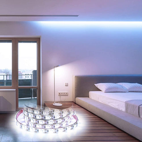 Battery Powered Led Strip Lights Dmeixs White Strip Lights Waterproof 6.56ft Led Battery Strip Flexible Sticky Led Strip Lights Kit for Bedroom Indoor Outdoor Led Lights 2 Pack