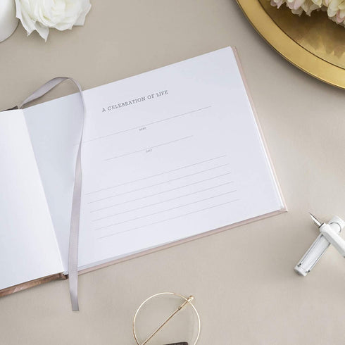 Global Printed Products Funeral Guest Book Flower 9"x7"