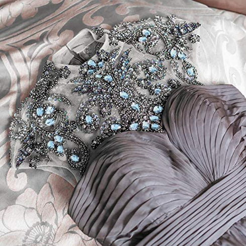 320 Pieces Sew on Rhinestone Sew Crystals Acrylic Gems Sewing Claw Rhinestone Flatback Gemstones with Hole Silver Prong in Mix Shape Mixed Size for DIY Crafts Clothes Shoes Bag Decoration (Crystal AB)