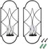 M-bay Wall Candle Sconce Set of 2 Black Wrought Iron Candle Holder Hanging Wall Mounted Candle Sconces with Glass for Home D©cor Porch Yard Pathway Lighting