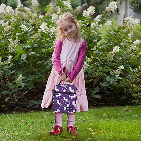 Hap Tim Kids Lunch Box for Girls Boys, Reusable Lunch Bag for Kids, Spacious Lunchbox, Insulated Lunchbag Purple Unicorn(18654-PP)