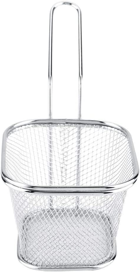 Mini Stainless Steel Chips Deep Fry Baskets Food Presentation Strainer Potato Cooking Tool
