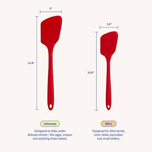 GIR: Get It Right Premium Silicone Spatula Turner - Non-Stick Heat Resistant Flip Spatula for Pancakes, Eggs, Cooking, Baking, and Mixing | Ultimate - 13 IN, Black