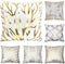 Tebery 6 Pack Gold Stamping Throw Pillow Covers Cases Soft Square Decorative Cushion Covers for Sofa,Couch - 18 x 18 Inches
