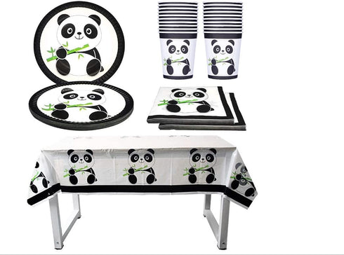 84 PCS Panda Birthday Party Supplies Decoration with Happy Birthday Banner Balloons Panda Party Favor for Boys, Girls, Kids Birthday, Baby Shower