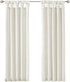 Madison Park Emilia Faux Silk Single Curtain with Privacy Lining, DIY Twist Tab Top, Window Drape for Living Room, Bedroom and Dorm, 50x84, White