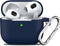 Compatible with AirPods 3 Case Cover Silicone Protective Case Skin for Airpods 3rd Generation Charging Case 2021 (Front LED Visible) Navy Blue