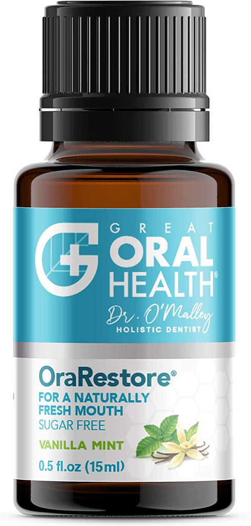OraRestore Natural Bad Breath Treatment—Concentrated Blend of Essential Oils—Dentist Formulated Liquid Toothpaste & Mouthwash for Healthy Gums & Teeth—Tooth Oil for Oral Care w/ eBooklet 15ml (1 Pack)