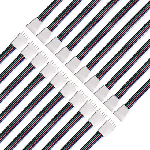 BTF-LIGHTING 10 Pairs 5pin SM JST Male/Female 15cm Connector Wire Cable for Flexible 5050 RGBW RGBWW LED Strip Light