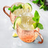 Moscow Mule Copper Mugs, Beer Glasses, Gift Set of 2, 16 oz, Food Safe HandCrafted Hammered Mug Pure Solid Copper Beer Mugs Wine Tumbler Cups, xmas Gift Set With 2 Cocktail Copper Straws