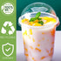 INDRAH 50 Sets 16 oz Clear Plastic Cups With Dome Lids (No Hole) and Sporks, Disposable Parfait Cups Dessert Cups for Fruit Yogurt Smoothie Iced Cold Drinks, No Leaking