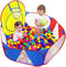 Eocolz Kids Ball Pit Large Pop Up Childrens Ball Pits Tent for Toddlers Playhouse Baby Crawl Playpen with Basketball Hoop and Zipper Storage Bag, 4 Ft/120CM, Balls Not Included