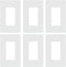 Lutron Claro 1 Gang Decorator/Rocker Wallplate, Gloss, White (6-Pack) | CW-1-WH-6