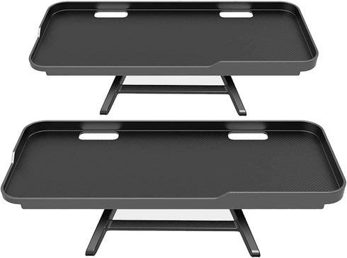 TV Top Shelf Monitor Shelves, Baffect 2pcs Adjustable TV Top Mount Storage Bracket Computer Screen Caddy Top Shelf for WiFi Router,Remote Control,Media Box,Plant (Black,11.8 inches