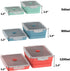 Silicone food storage - Collapsible food storage containers with lids - Space saving food containers in Small, Medium and Large - BPA Free Silicone - Collapsible tupperware microwave safe