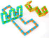 Ganowo 24pcs Wacky Tracks Sensory Fidget Toys Snap and Click -Party Favors for kids8-12,4-8,Carnival Prizes ,School Classroom Rewards,Goody Bag Fillers for Kids Easter Basket Stuffers,Easter Egg