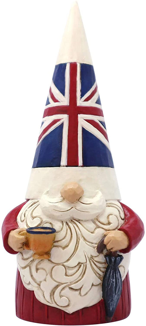 Enesco Jim Shore Heartwood Creek British Gnome Figurine, 5.5 Inch, Multicolor
