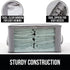 Gorilla Grip Large Capacity 3 Pack Clothes Storage Bag Organizer, 90L, Reinforced Handles, Thick Fabric for Blankets, Bedding, Clothing, Foldable Zipper Container Bags, Clear Window Closet Totes, Gray