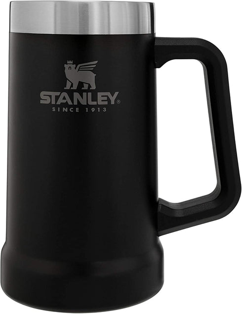 Stanley Adventure Big Grip Beer Stein, 24oz Stainless Steel Beer Mug, Double Wall Vacuum Insulation