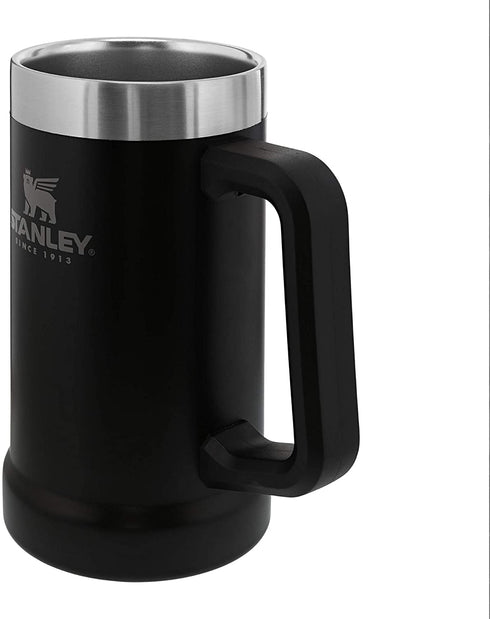 Stanley Adventure Big Grip Beer Stein, 24oz Stainless Steel Beer Mug, Double Wall Vacuum Insulation
