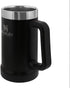 Stanley Adventure Big Grip Beer Stein, 24oz Stainless Steel Beer Mug, Double Wall Vacuum Insulation