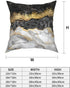Ansoela Gold and Black Grey Throw Pillow Covers Set of 4 Marble Texture Decor Pillow Cases 18x18 Square Cushion Cover Home Couch Sofa Decorative