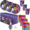 Trolls Theme Birthday Party Supplies - Serves 16 - Tablecover, Plates, Cups, Napkins, Candles