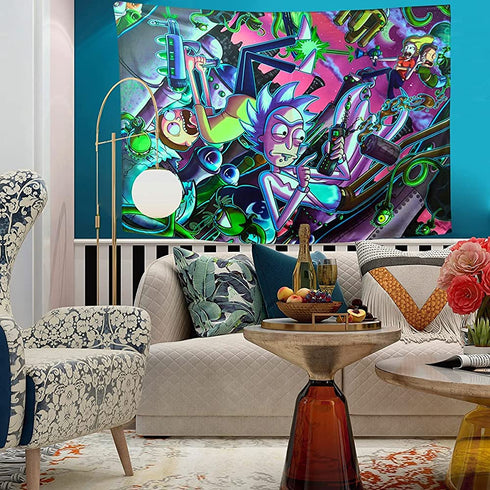 Boys Tapestry Fight Alien Home Decoration Wall Poster (Better Quality, 57" by 40")