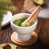 Porcelain Mortar and Pestle Pill Crusher,Spice Grinder,Herb Bowl,Pesto Powder Gift Ideal with Anti-Slip Base and Grip Molcajete for Seasoning,Paste and Guacamole.